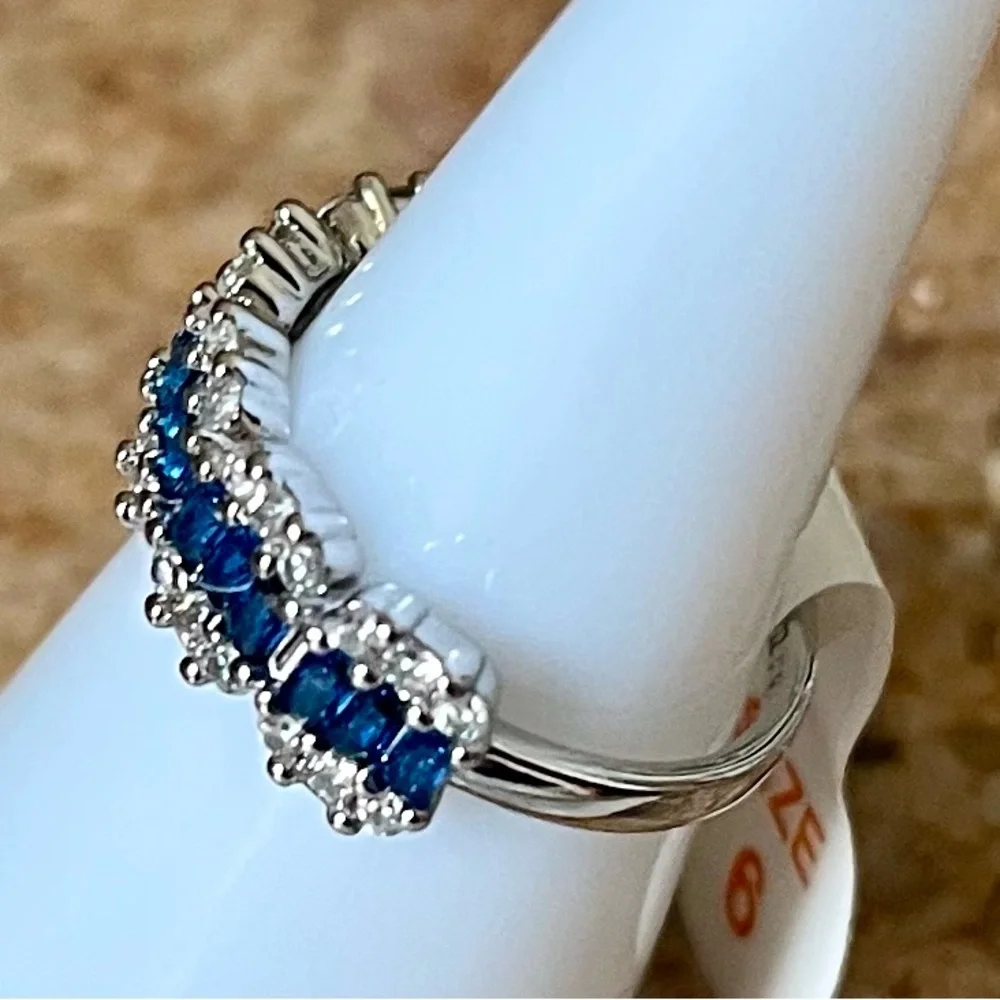Bomb Party RBP5661 One in the Same Sapphire Spinel on Rhodium Ring - Picture 3 of 5